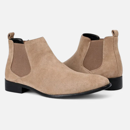 Maison Aurelle Men's Chelsea Boots | Premium Suede, Modern Square Toe