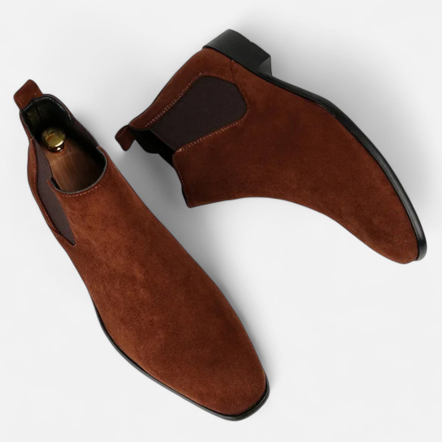 Maison Aurelle Men's Chelsea Boots | Premium Suede, Modern Square Toe