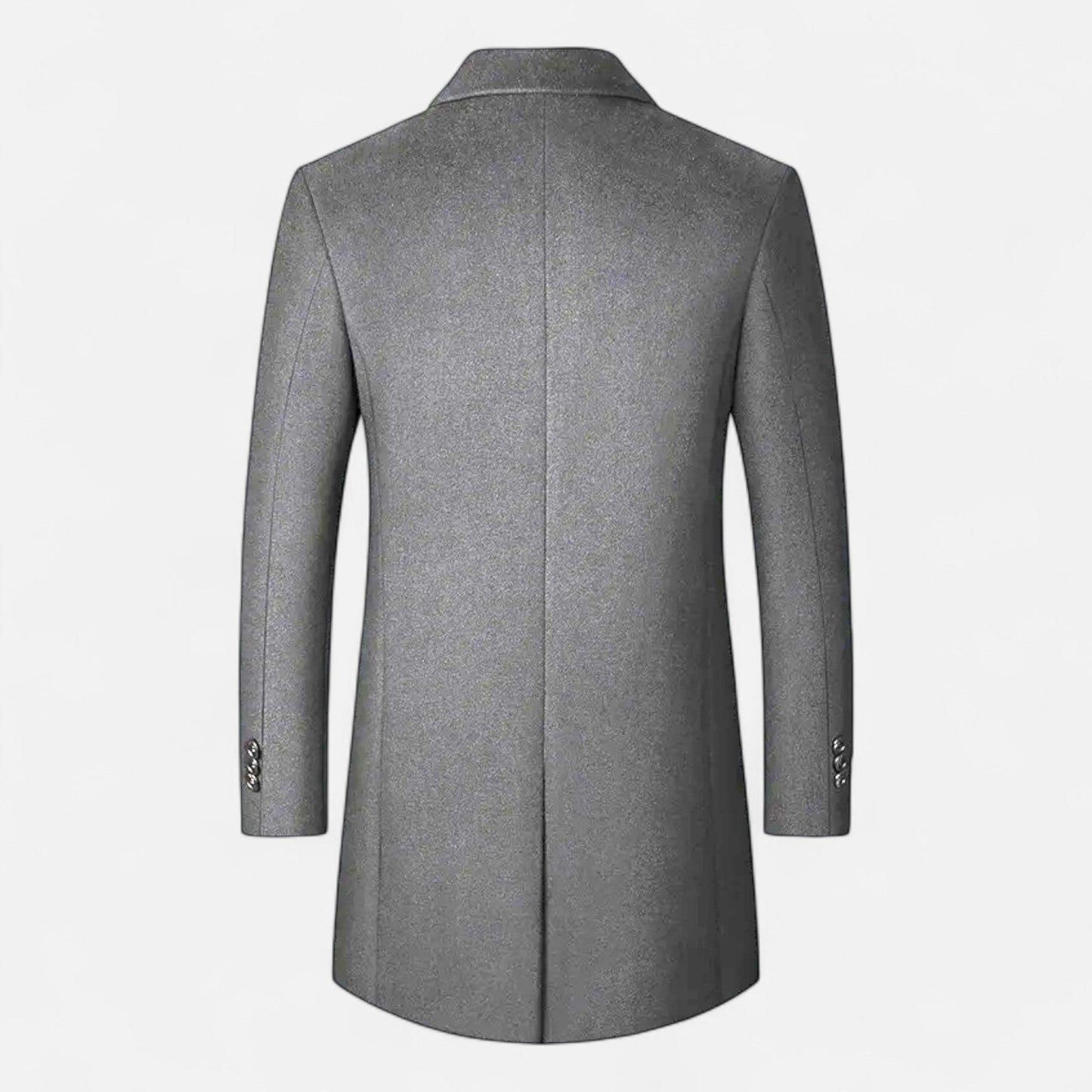 Maison Aurelle Men's Classic Long Coat | Premium Wool Blend, Tailored Fit