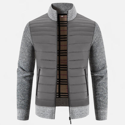 Maison Aurelle Men's Fleece Jacket | Thickened Fabric, Stand-Collar Design