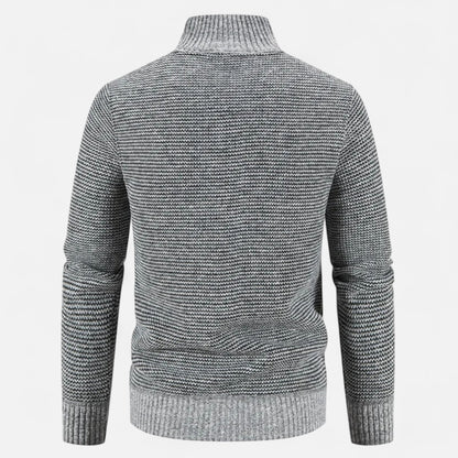 Maison Aurelle Men's Fleece Jacket | Thickened Fabric, Stand-Collar Design