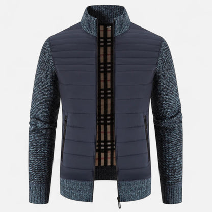 Maison Aurelle Men's Fleece Jacket | Thickened Fabric, Stand-Collar Design