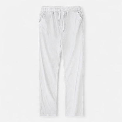 Maison Aurelle Men's Linen Trousers | Cotton-Linen Blend, Lightweight Comfort