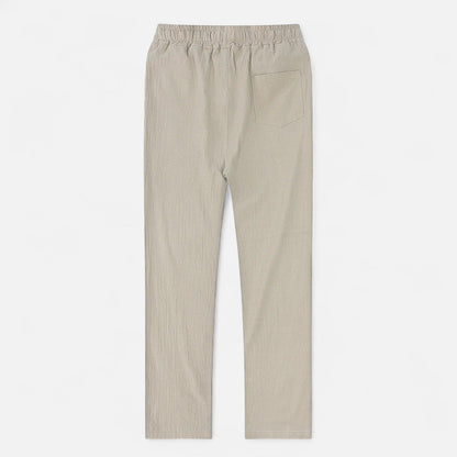 Maison Aurelle Men's Linen Trousers | Cotton-Linen Blend, Lightweight Comfort