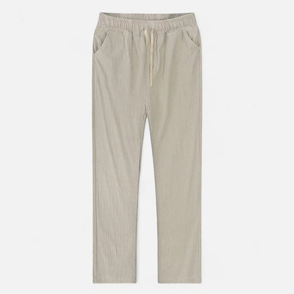 Maison Aurelle Men's Linen Trousers | Cotton-Linen Blend, Lightweight Comfort