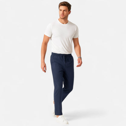 Maison Aurelle Men's Linen Trousers | Cotton-Linen Blend, Lightweight Comfort