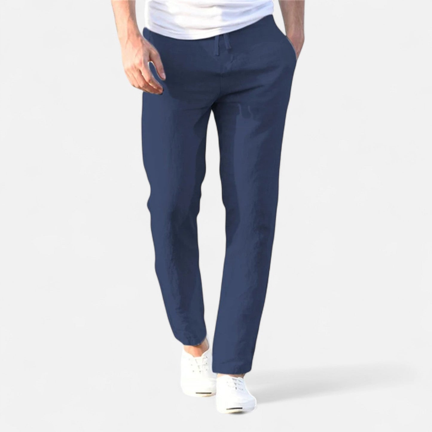 Maison Aurelle Men's Linen Trousers | Cotton-Linen Blend, Lightweight Comfort