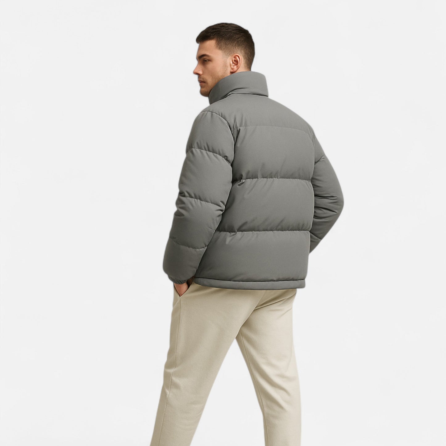 Maison Aurelle Men's Oversized Puffer Jacket | Waterproof Cotton Insulation