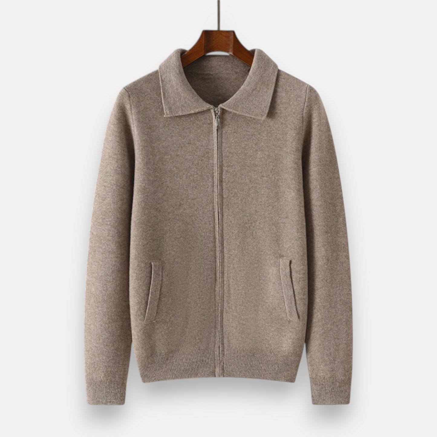 Maison Aurelle Men's Quarter Zip Sweater | Merino Wool-Cashmere Blend, Business Casual