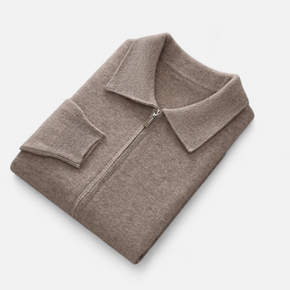 Maison Aurelle Men's Quarter Zip Sweater | Merino Wool-Cashmere Blend, Business Casual