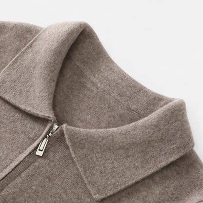 Maison Aurelle Men's Quarter Zip Sweater | Merino Wool-Cashmere Blend, Business Casual