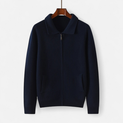 Maison Aurelle Men's Quarter Zip Sweater | Merino Wool-Cashmere Blend, Business Casual