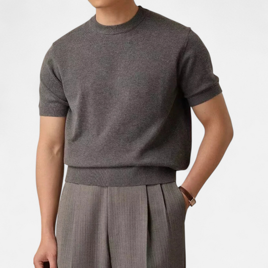 Maison Aurelle Men's Slim-Fit T-Shirt | Lightweight Knit Fabric, Casual