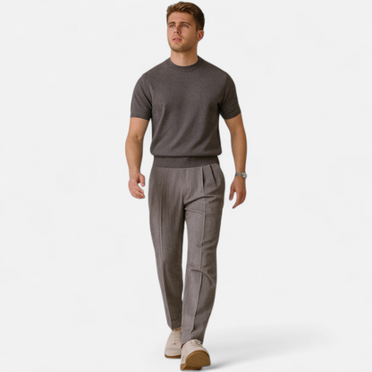 Maison Aurelle Men's Slim-Fit T-Shirt | Lightweight Knit Fabric, Casual