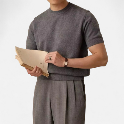 Maison Aurelle Men's Slim-Fit T-Shirt | Lightweight Knit Fabric, Casual