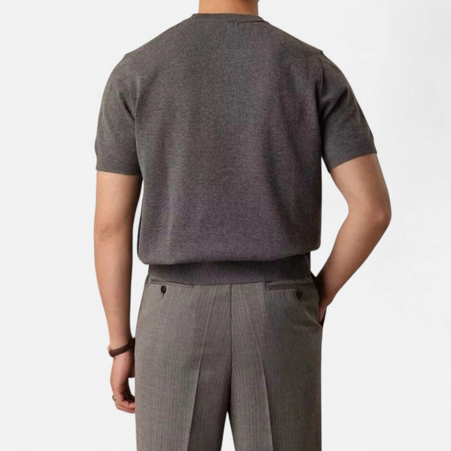 Maison Aurelle Men's Slim-Fit T-Shirt | Lightweight Knit Fabric, Casual