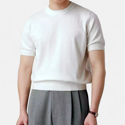 Maison Aurelle Men's Slim-Fit T-Shirt | Lightweight Knit Fabric, Casual