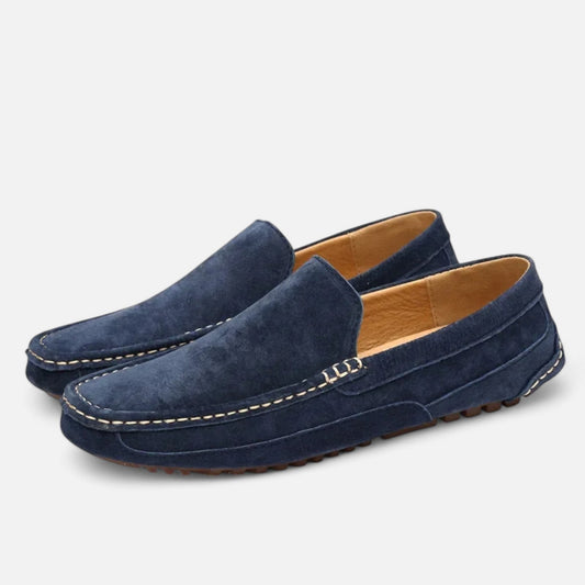 Maison Aurelle Men's Suede Loafers | Classic Penny Design, Comfortable Fit