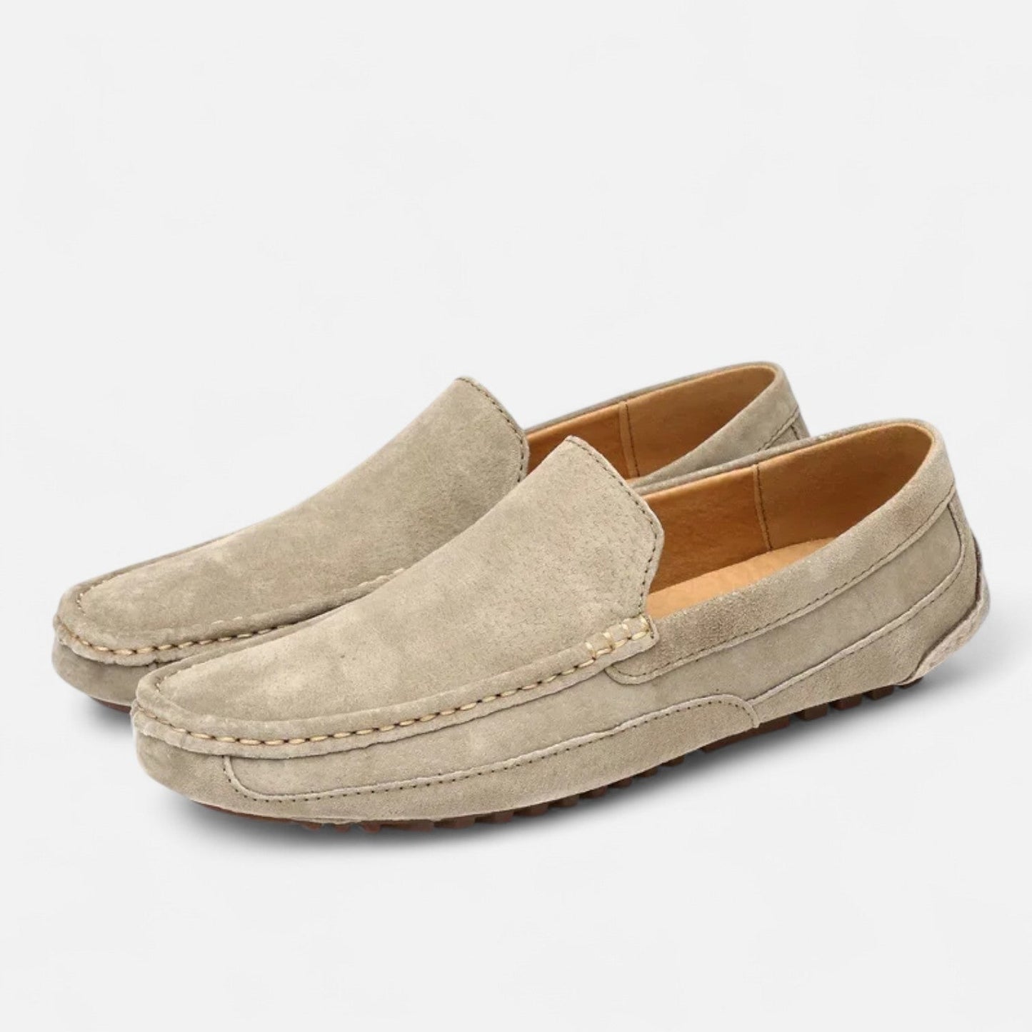 Maison Aurelle Men's Suede Loafers | Classic Penny Design, Comfortable Fit