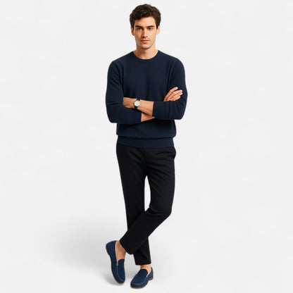 Maison Aurelle Men's Suede Loafers | Classic Penny Design, Comfortable Fit