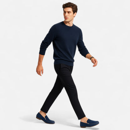 Maison Aurelle Men's Suede Loafers | Classic Penny Design, Comfortable Fit