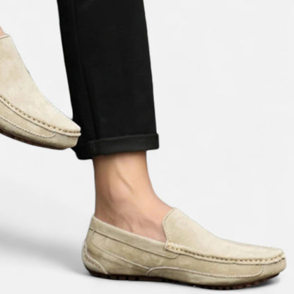 Maison Aurelle Men's Suede Loafers | Classic Penny Design, Comfortable Fit
