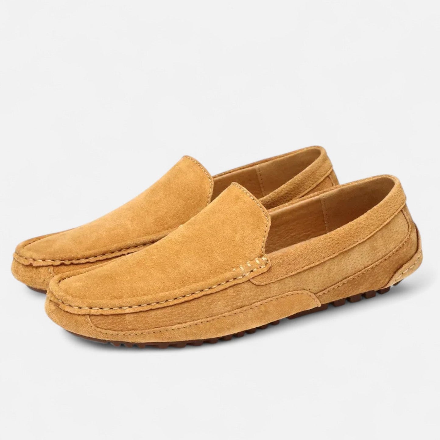 Maison Aurelle Men's Suede Loafers | Classic Penny Design, Comfortable Fit