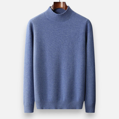 Maison Aurelle Men's Turtleneck Sweater | 100% Pure Wool, Loose Fit