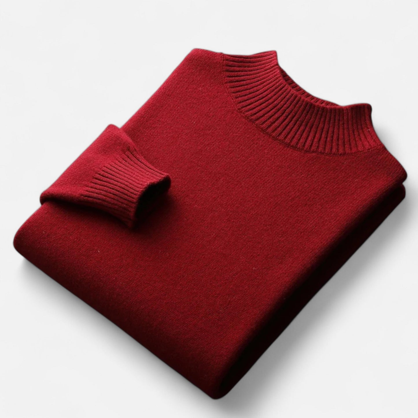 Maison Aurelle Men's Turtleneck Sweater | 100% Pure Wool, Loose Fit