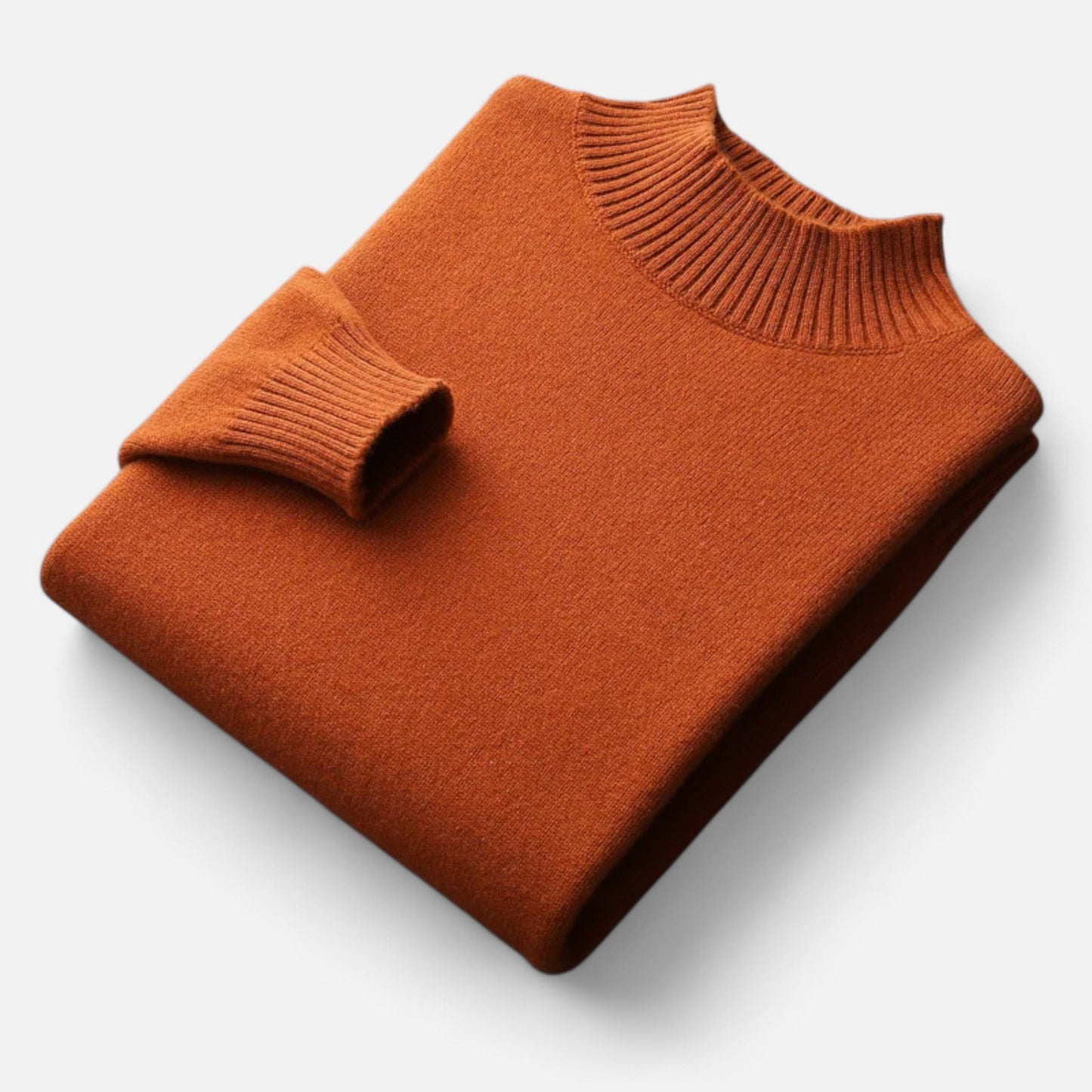 Maison Aurelle Men's Turtleneck Sweater | 100% Pure Wool, Loose Fit