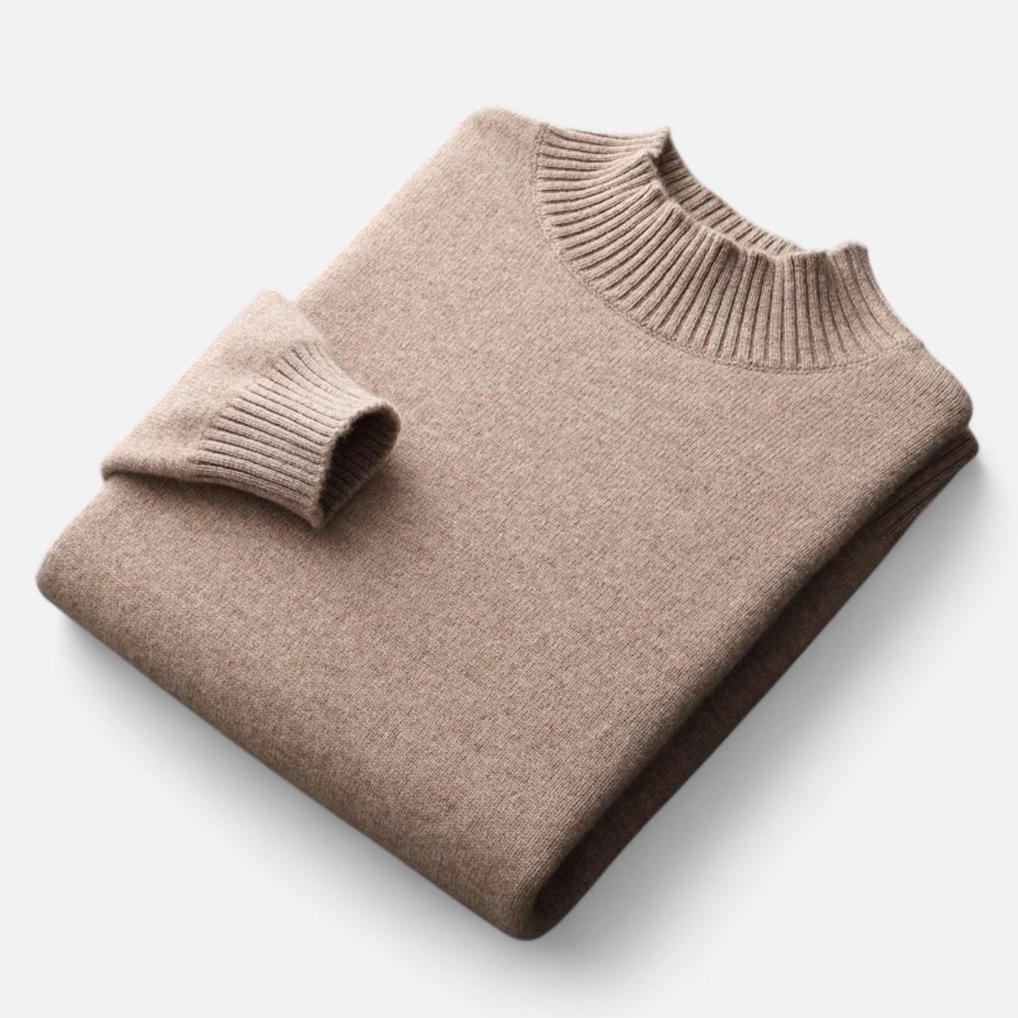 Maison Aurelle Men's Turtleneck Sweater | 100% Pure Wool, Loose Fit