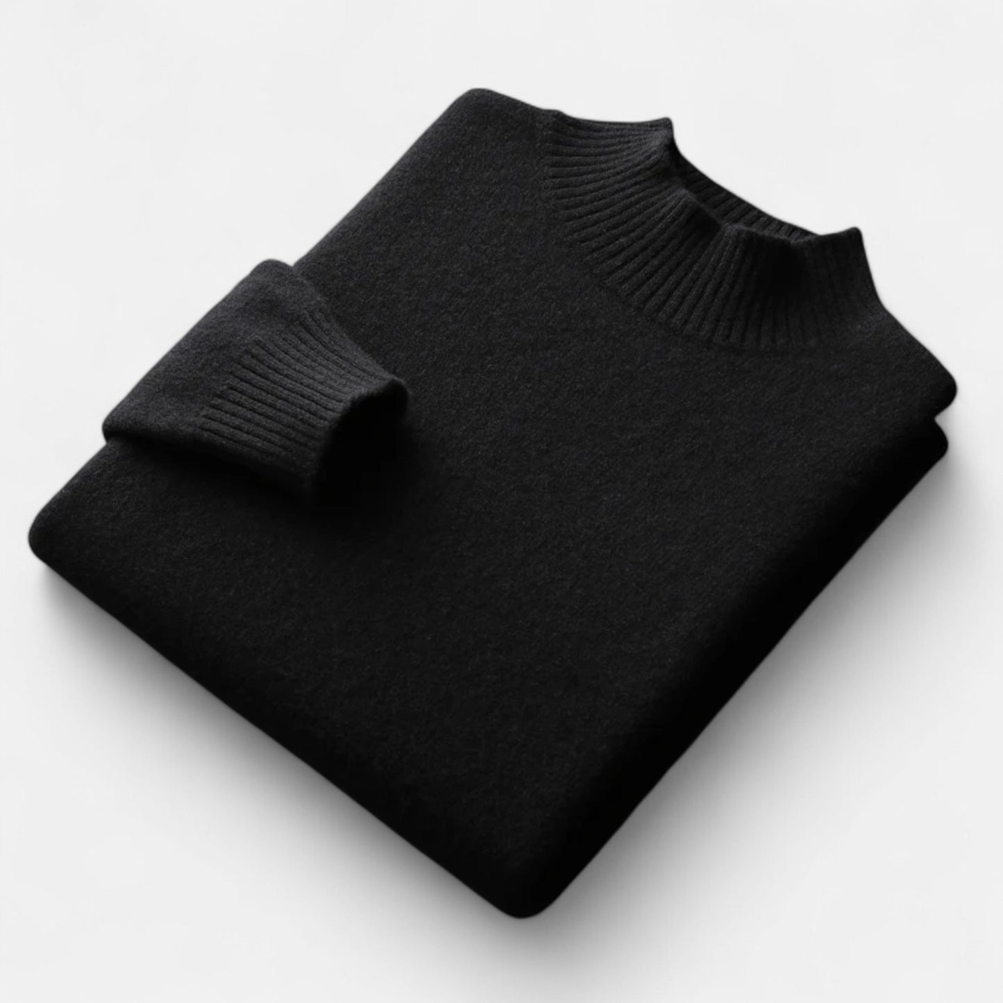 Maison Aurelle Men's Turtleneck Sweater | 100% Pure Wool, Loose Fit