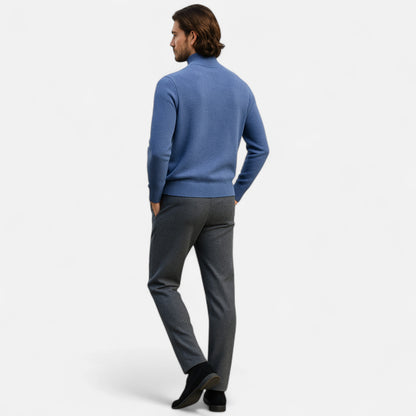 Maison Aurelle Men's Turtleneck Sweater | 100% Pure Wool, Loose Fit