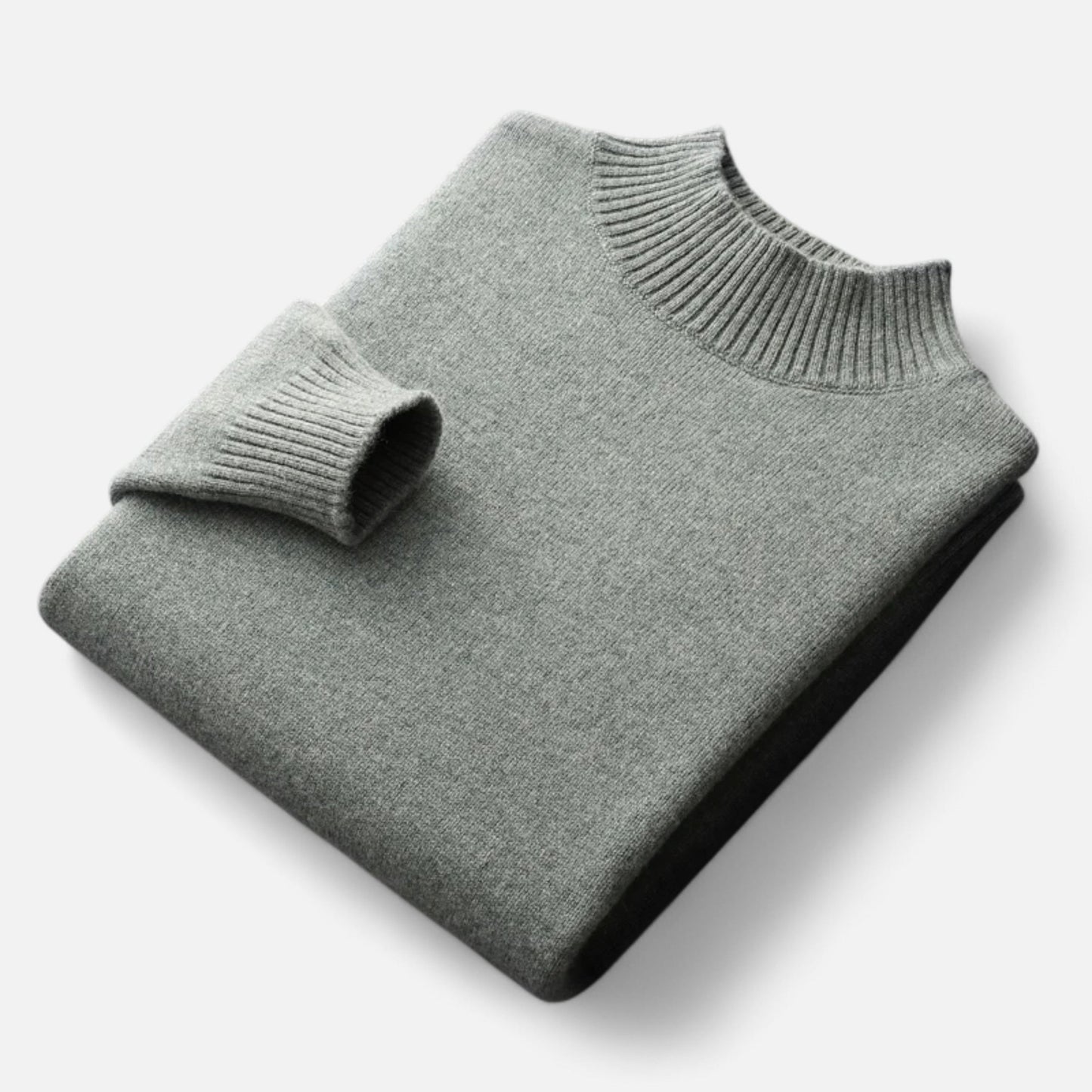 Maison Aurelle Men's Turtleneck Sweater | 100% Pure Wool, Loose Fit
