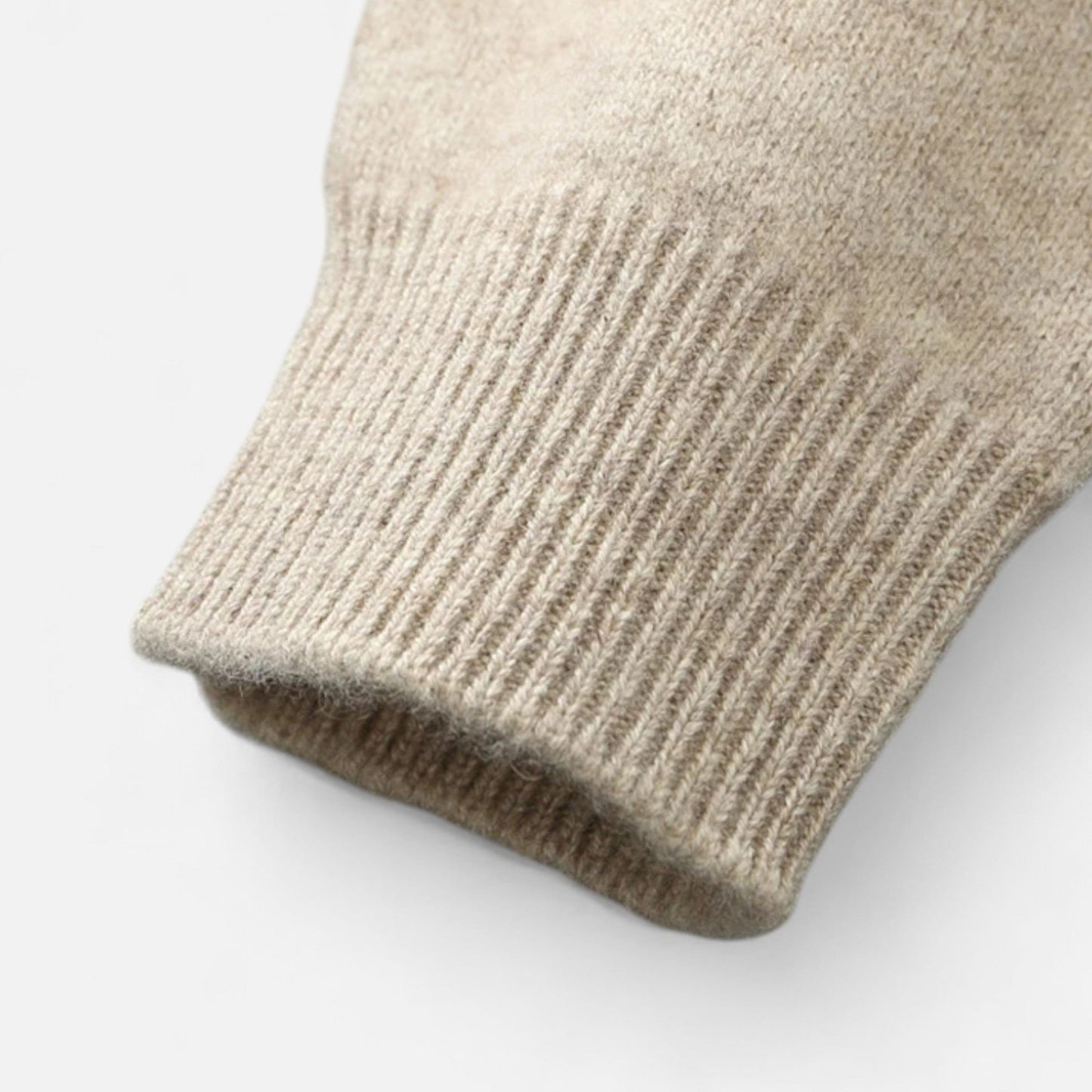 Maison Aurelle Men's Zip Cardigan | Merino Wool & Cashmere Blend, Mock-Collar Design