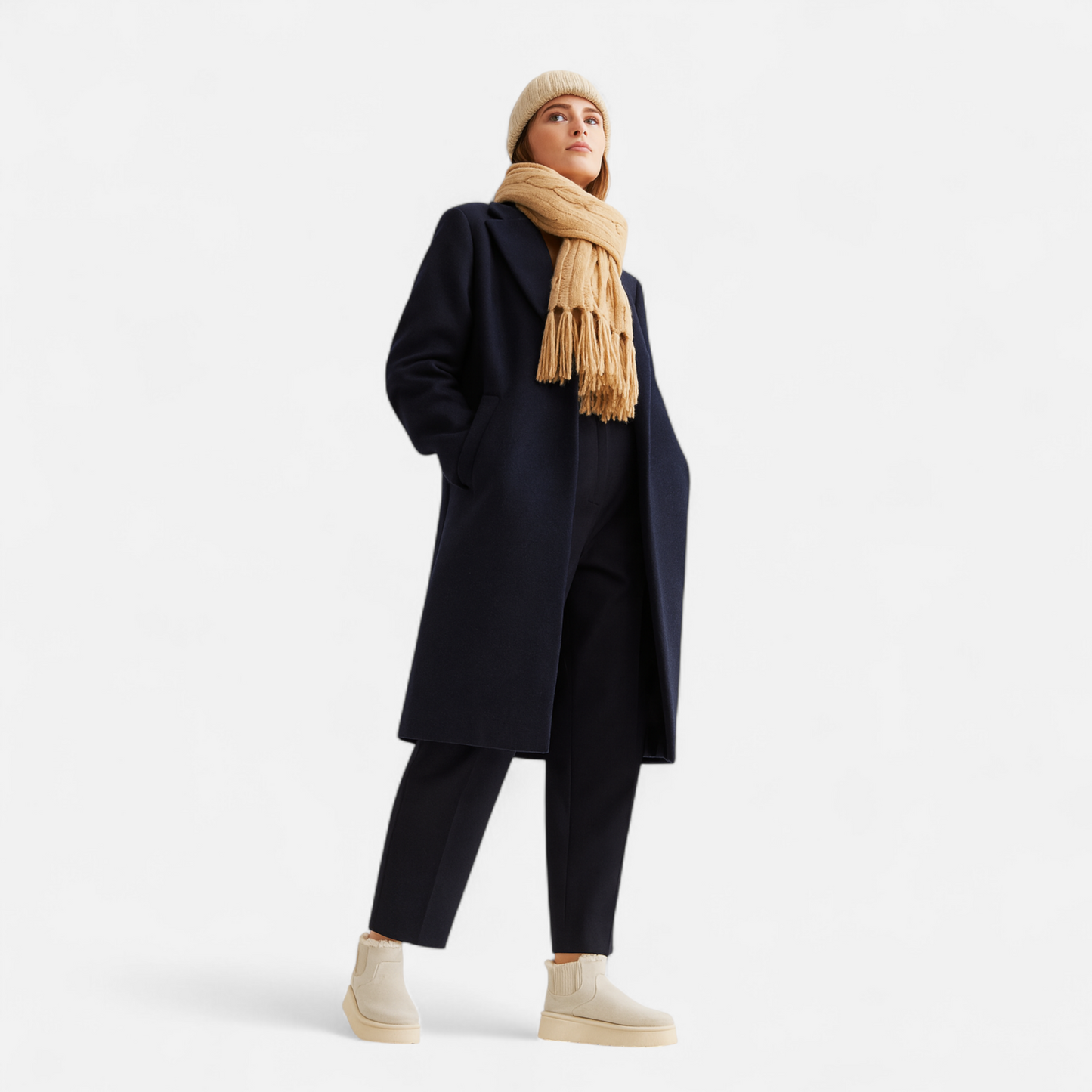 Maison Aurelle Plush Ankle Boots for Women | Suede with Fur Lining, Chelsea Style