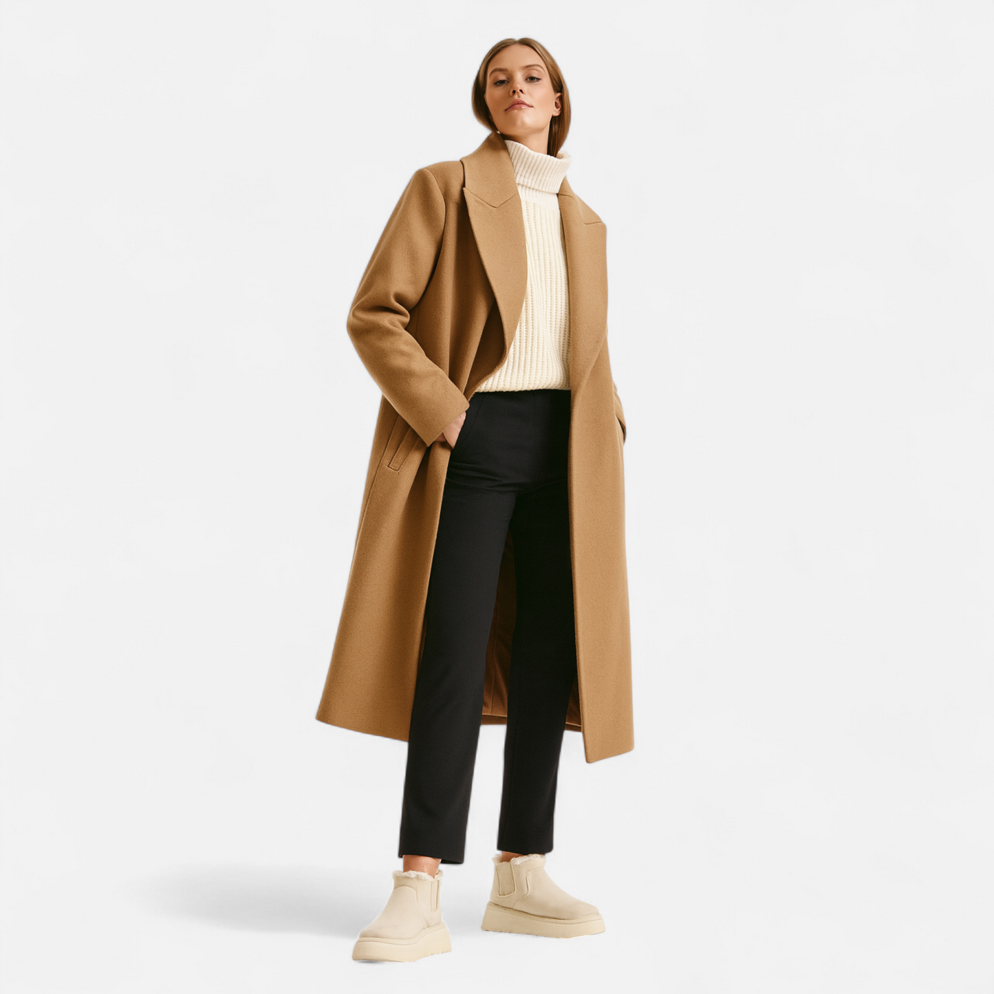 Maison Aurelle Plush Ankle Boots for Women | Suede with Fur Lining, Chelsea Style