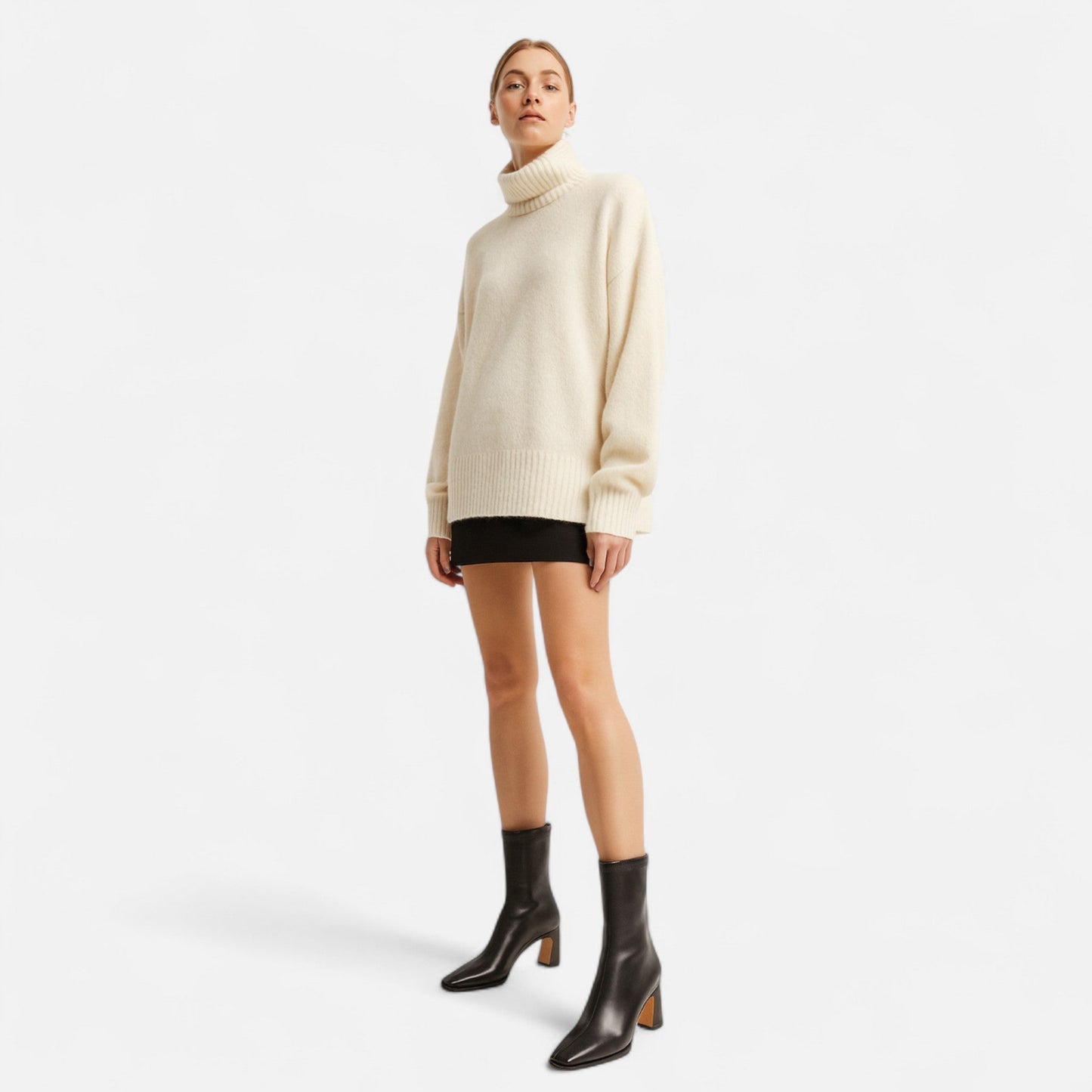 Maison Aurelle Vintage Ankle Boots for Women | Square-Toe Design, Warm Cotton Lining