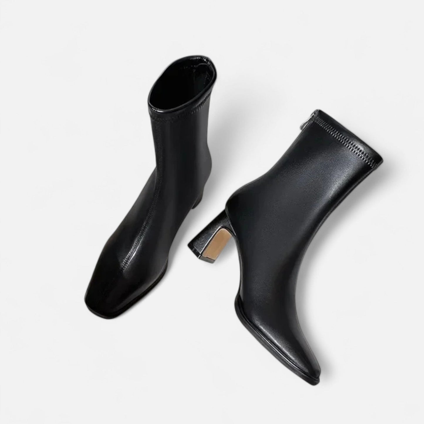 Maison Aurelle Vintage Ankle Boots for Women | Square-Toe Design, Warm Cotton Lining