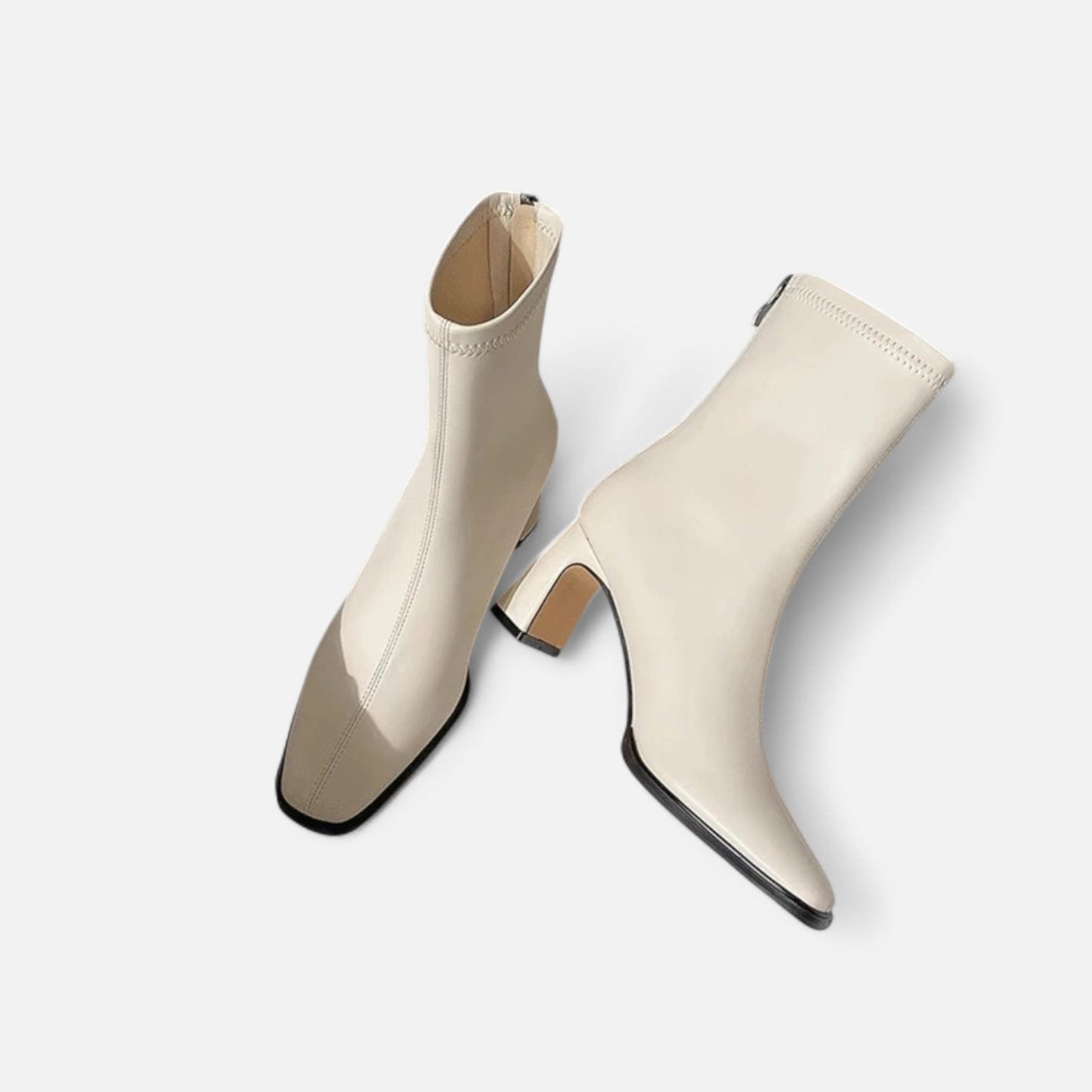 Maison Aurelle Vintage Ankle Boots for Women | Square-Toe Design, Warm Cotton Lining