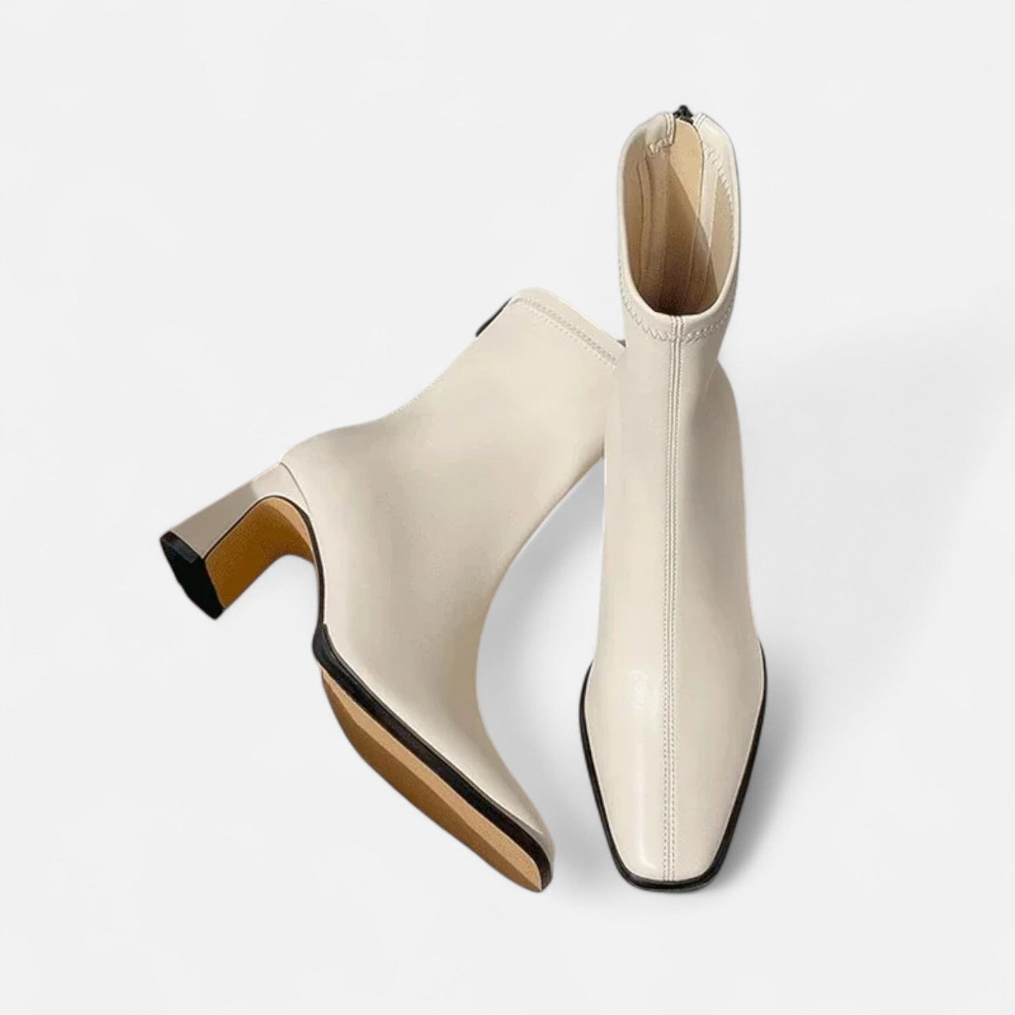 Maison Aurelle Vintage Ankle Boots for Women | Square-Toe Design, Warm Cotton Lining