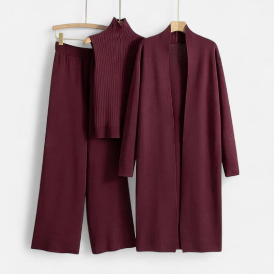 Maison Aurelle Women's Cardigan Set | Soft Knitted Fabric, Vintage Elegance