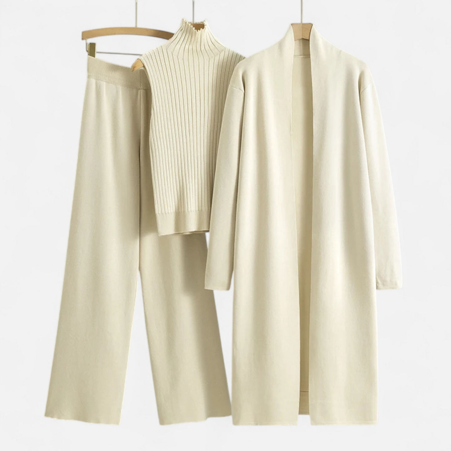 Maison Aurelle Women's Cardigan Set | Soft Knitted Fabric, Vintage Elegance