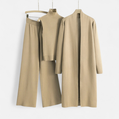 Maison Aurelle Women's Cardigan Set | Soft Knitted Fabric, Vintage Elegance
