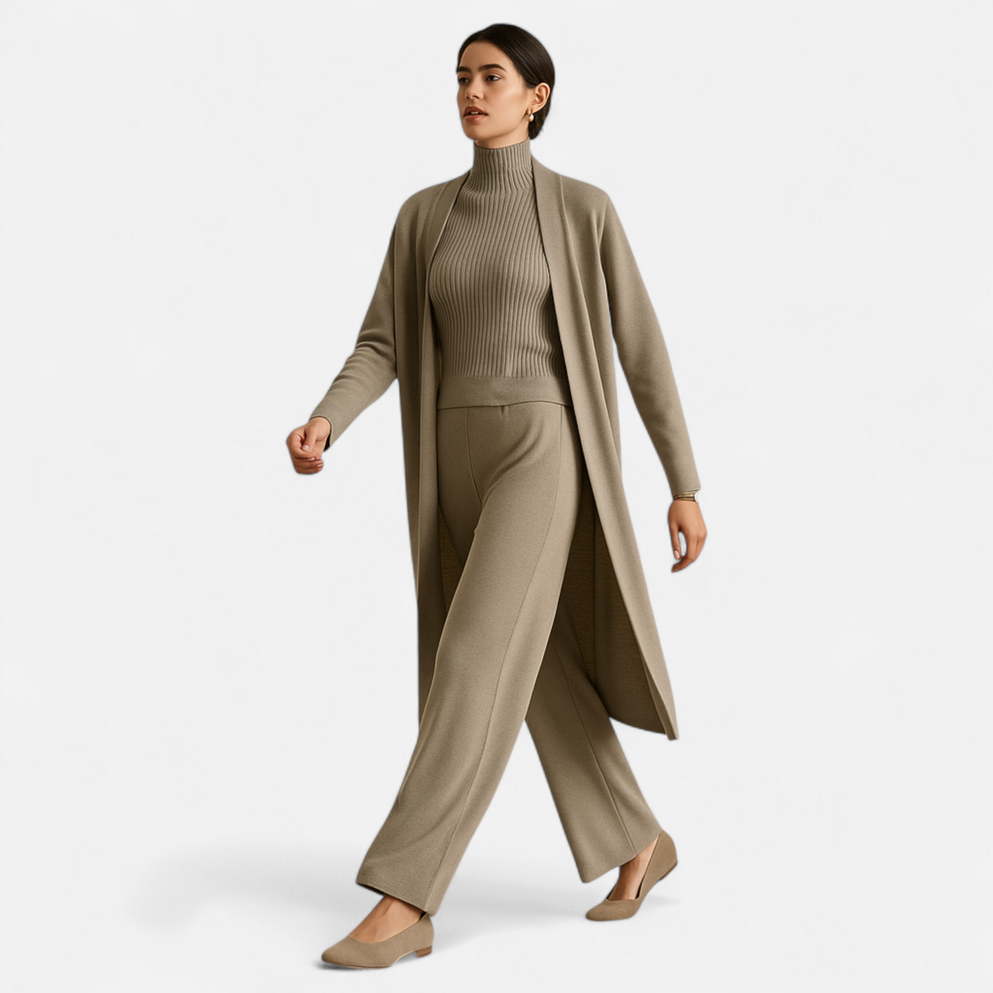 Maison Aurelle Women's Cardigan Set | Soft Knitted Fabric, Vintage Elegance