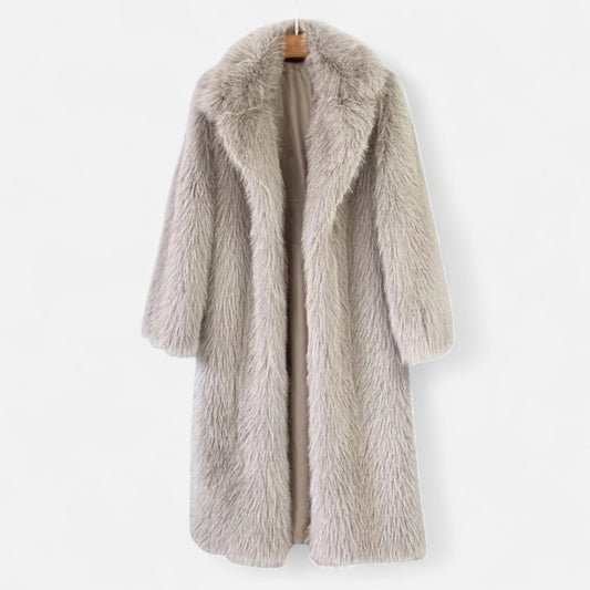 Maison Aurelle Women's Faux Fur Coat | Maxi Length, Luxurious Winter Essential