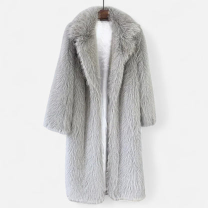 Maison Aurelle Women's Faux Fur Coat | Maxi Length, Luxurious Winter Essential