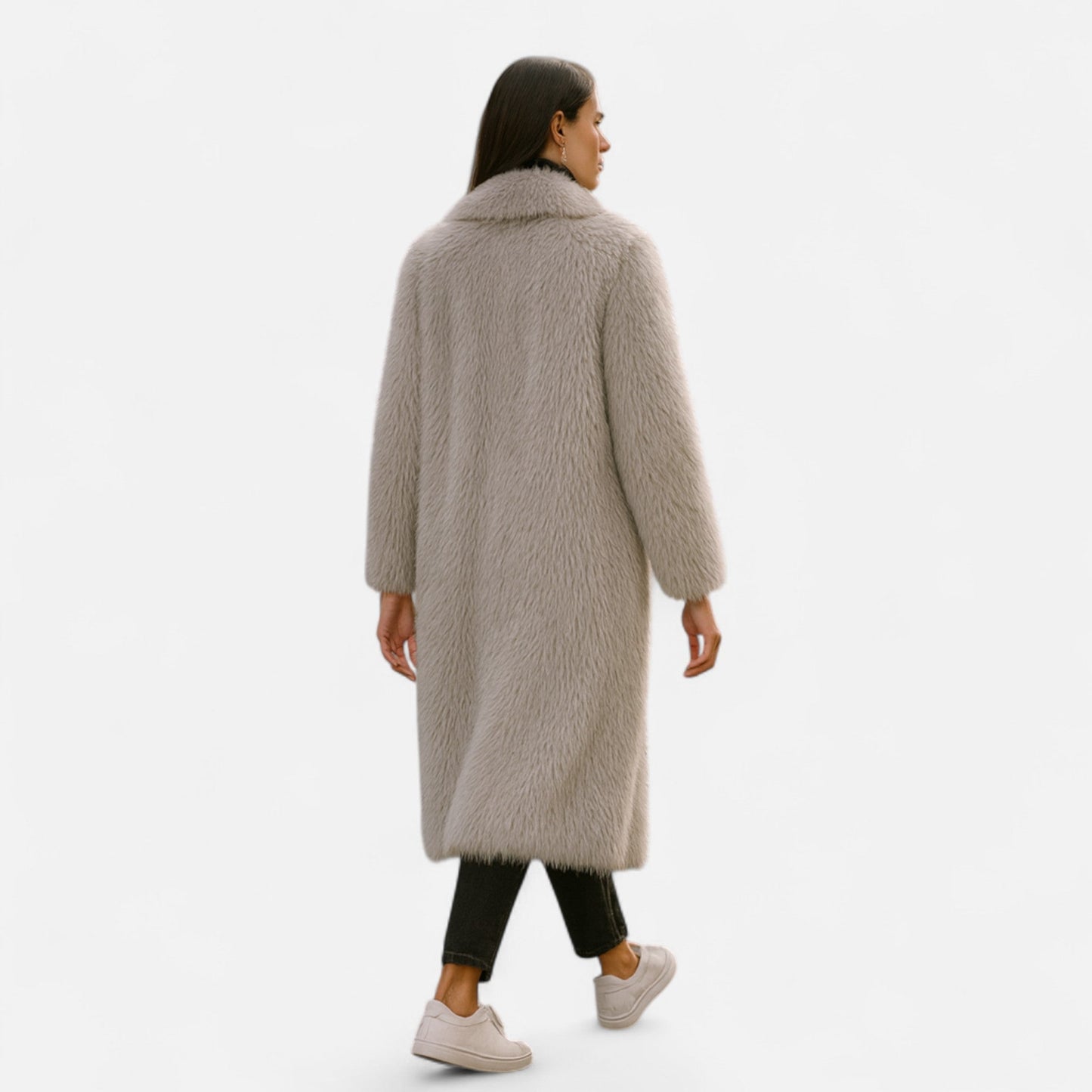 Maison Aurelle Women's Faux Fur Coat | Maxi Length, Luxurious Winter Essential