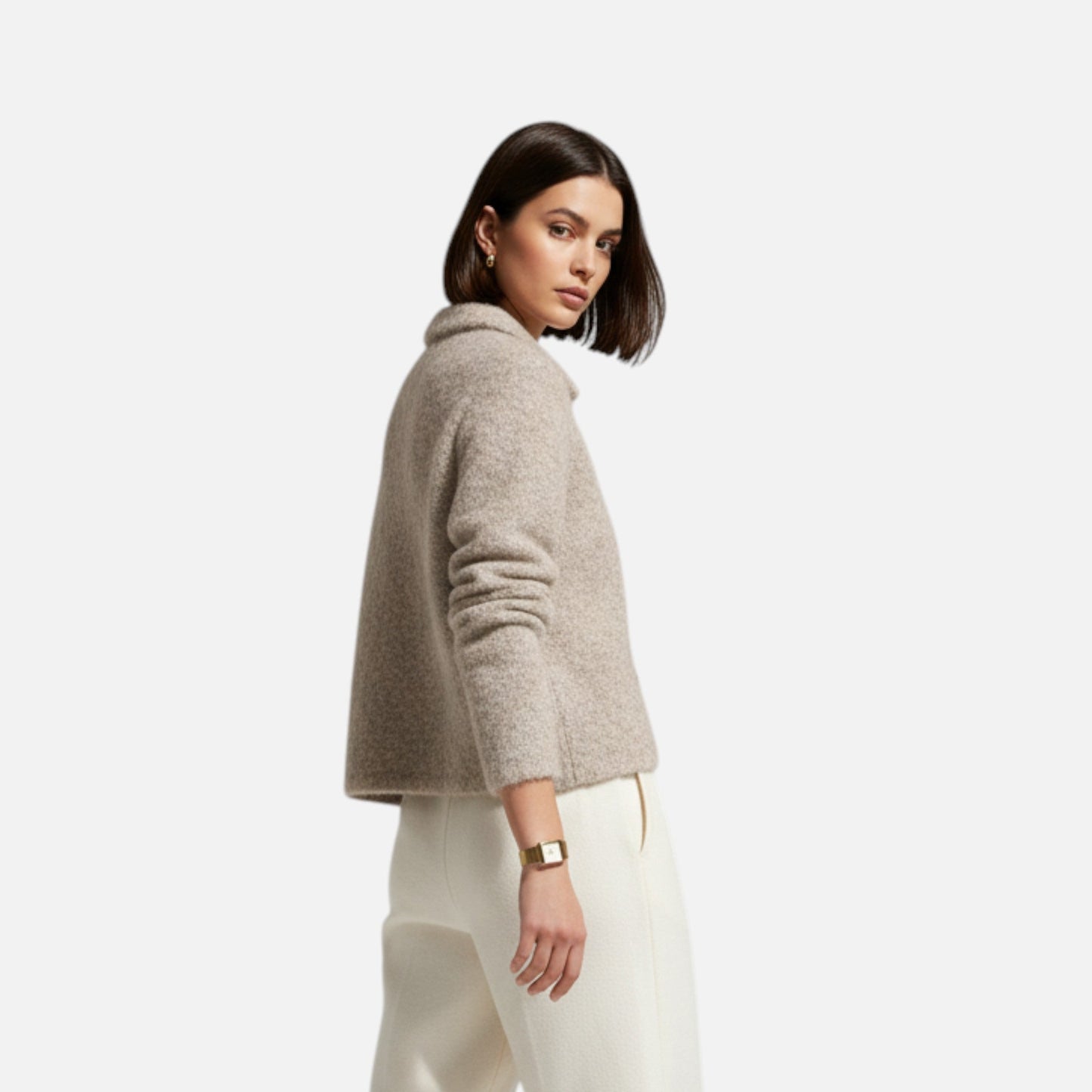 Maison Aurelle Women's Floral Cardigan | Cozy Knit, Elegant Design