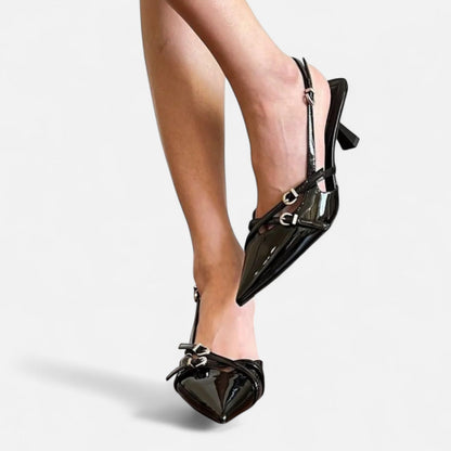 Maison Aurelle Women's Gladiator Sandals | Pointed Toe, Slip-On Elegance